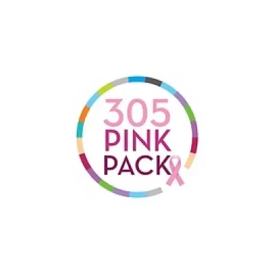 Logo with 305 Pink Pack text, a pink ribbon, and...