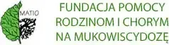 Logo with a green leaf and roots, and Polish text: Fundacja Pomocy Rodzinom i Chorym na Mukowiscydozę.