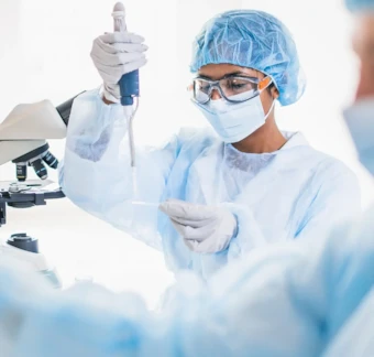 scientist working in lab