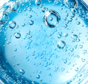 water-like substance close up